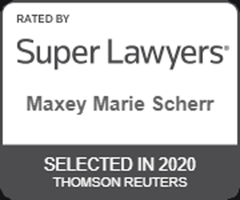 Rated By Super Lawyers | Maxey Marie Scherr | Selected in 2020 Thomson Reuters